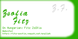 zsofia fitz business card